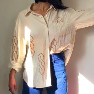 Hand Painted Silk Blouse